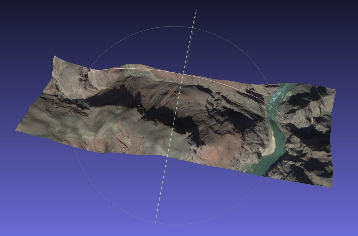 图7.8 带纹理的地形三维模型数据