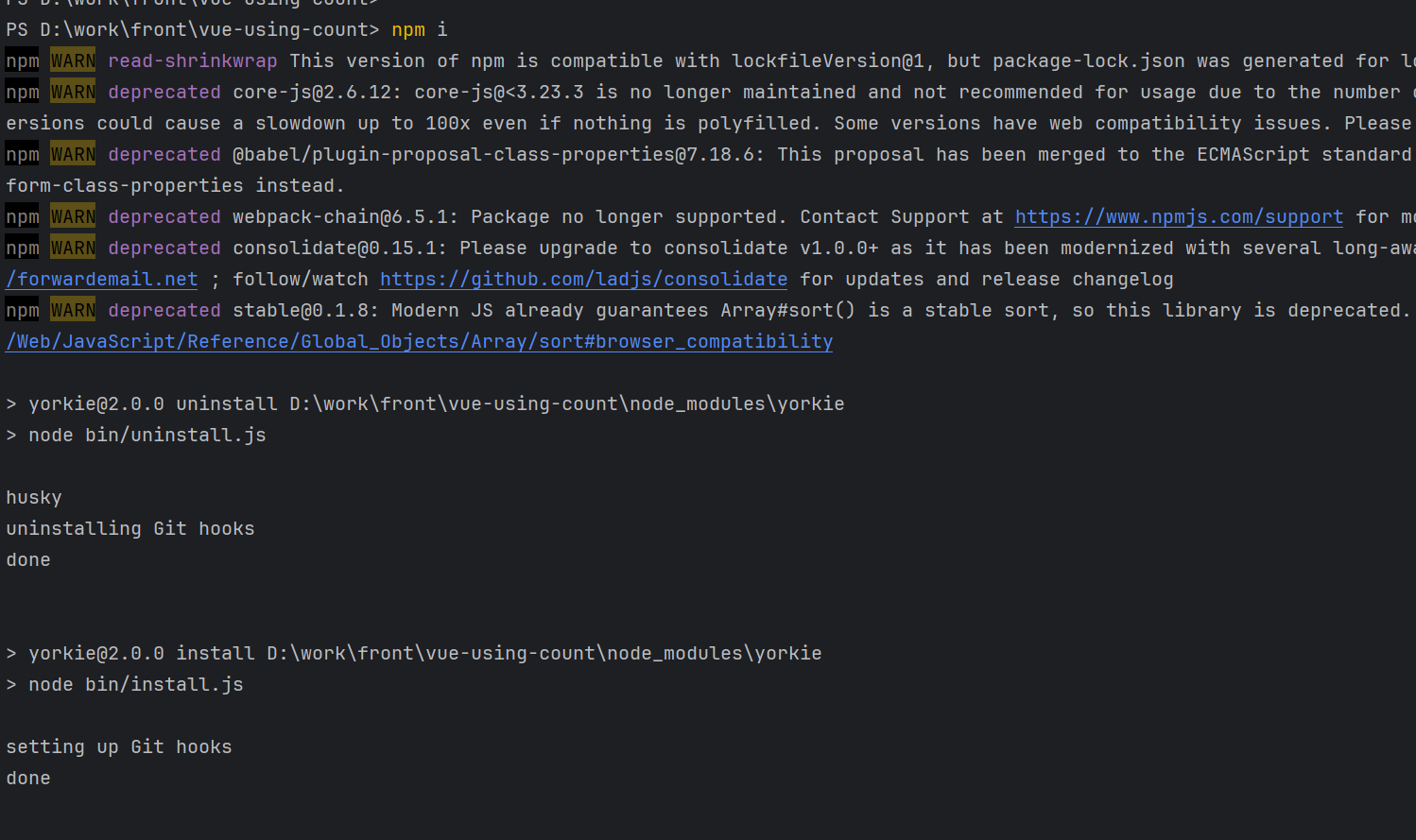 npm报错 dev @vue/eslint-config-standard@^6.1.0 from the root project