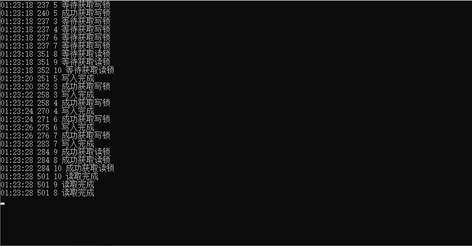 写线程是独占的 一个线程持有写锁时 其他所有线程都要等待