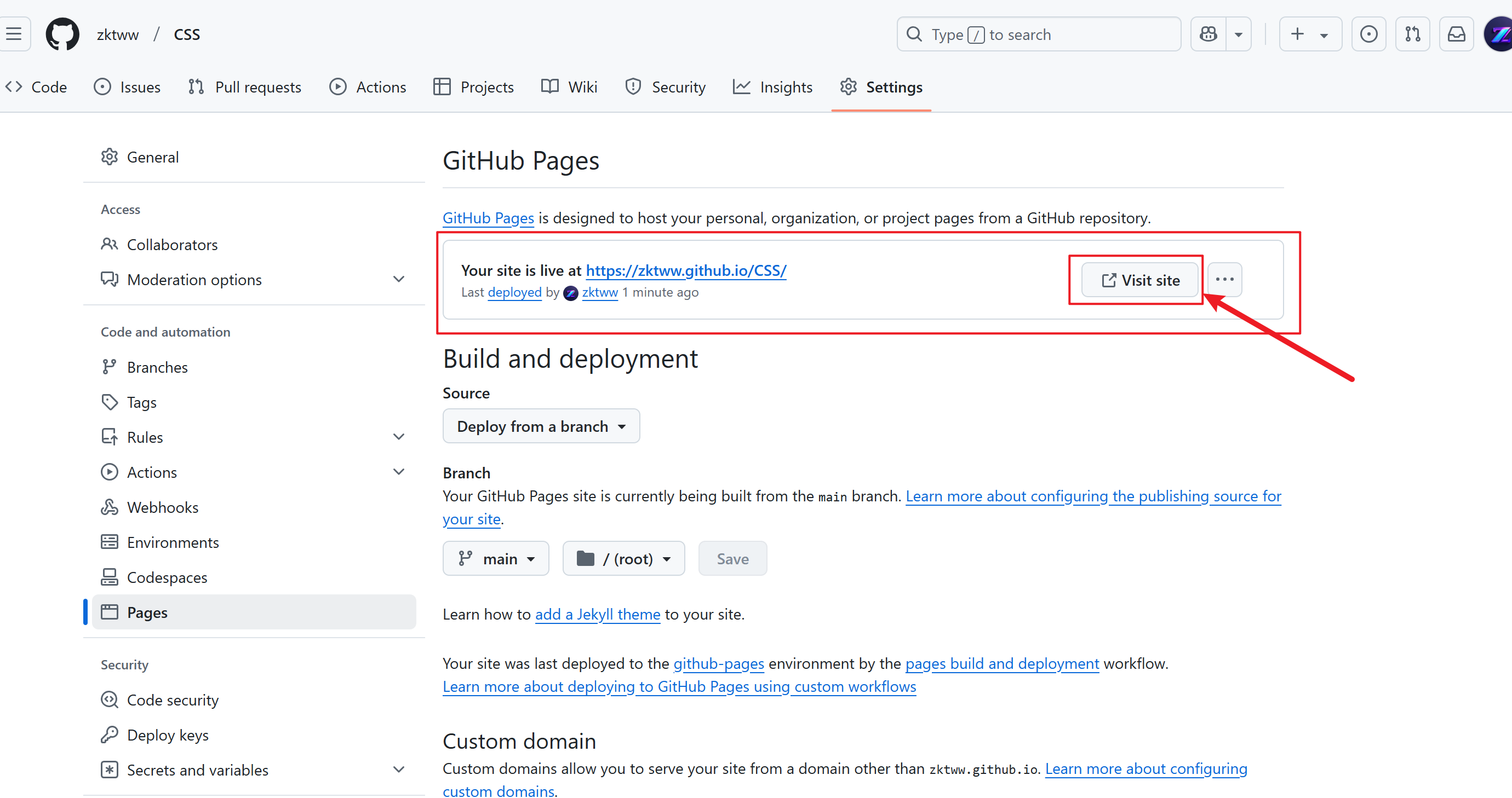 GitHub Pages静态文件发布