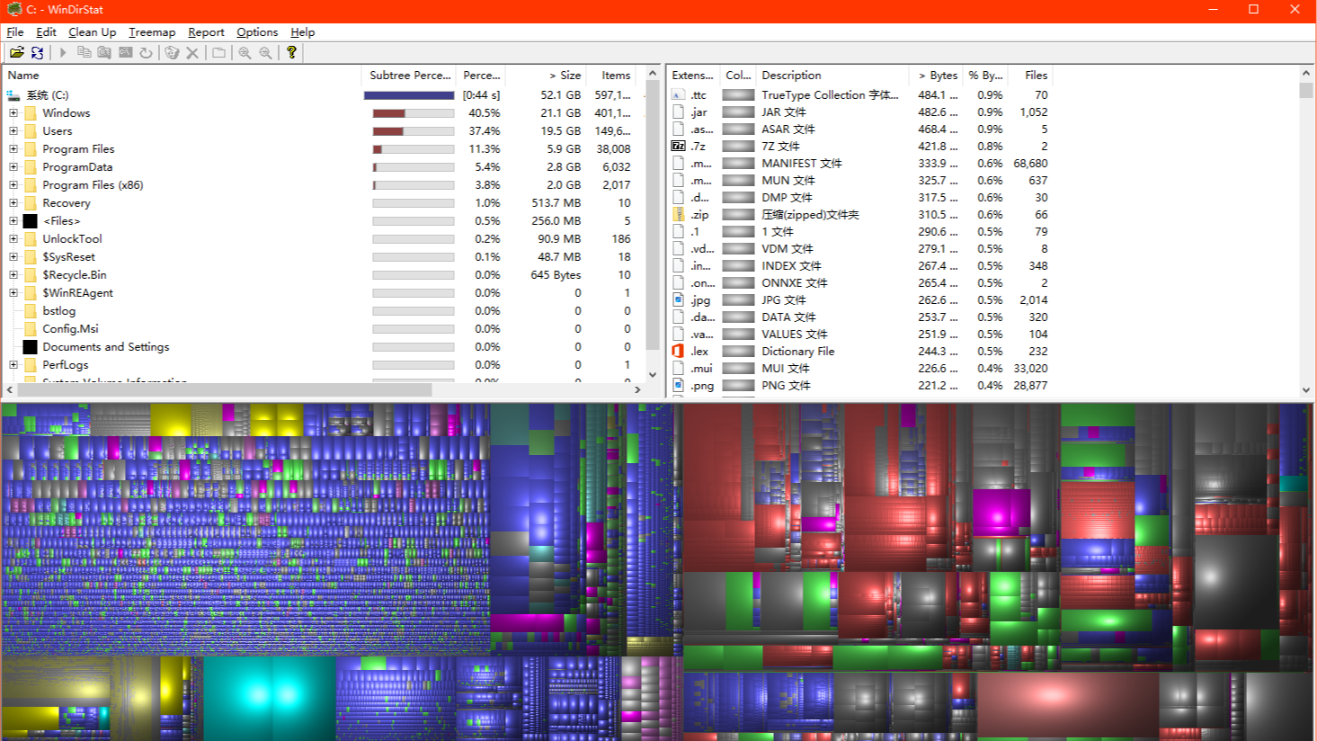 WinDirStat-Windows磁盘使用情况统计查看器和清理工具