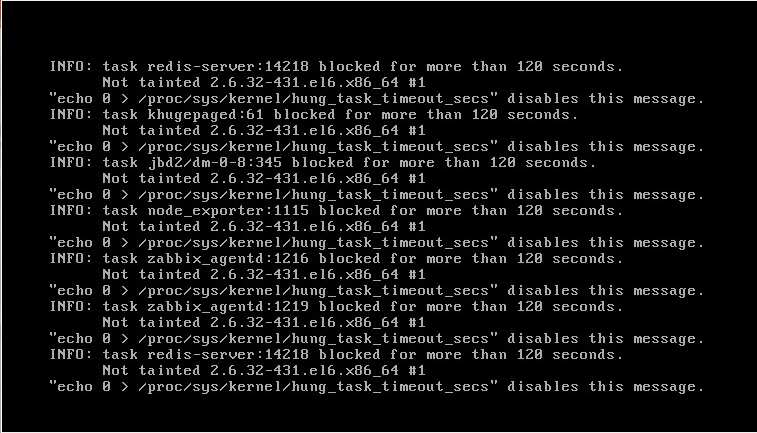 echo 0/proc/sys/kernel/hung_task_timeout_secs disables this message