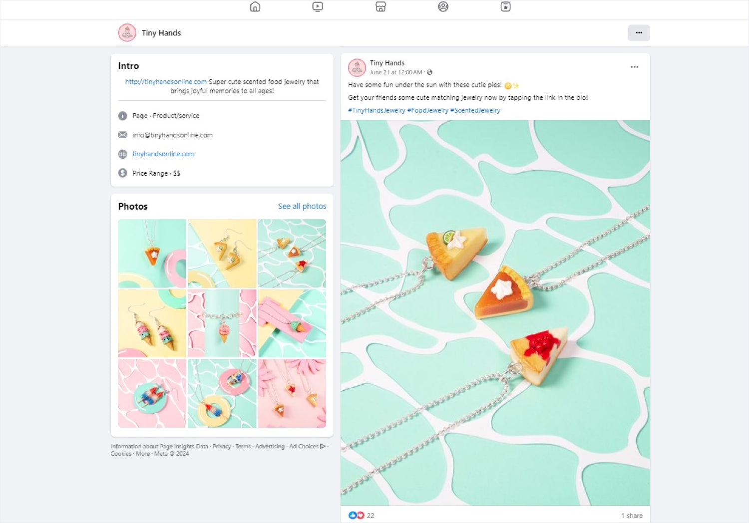 Tiny Hands的Facebook推广