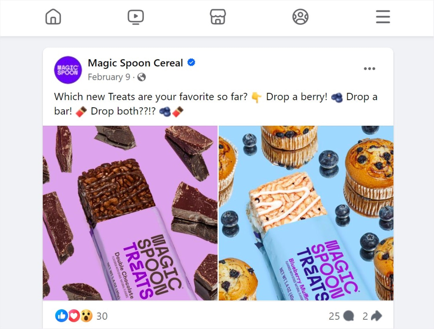 Magic Spoon的Facebook推广