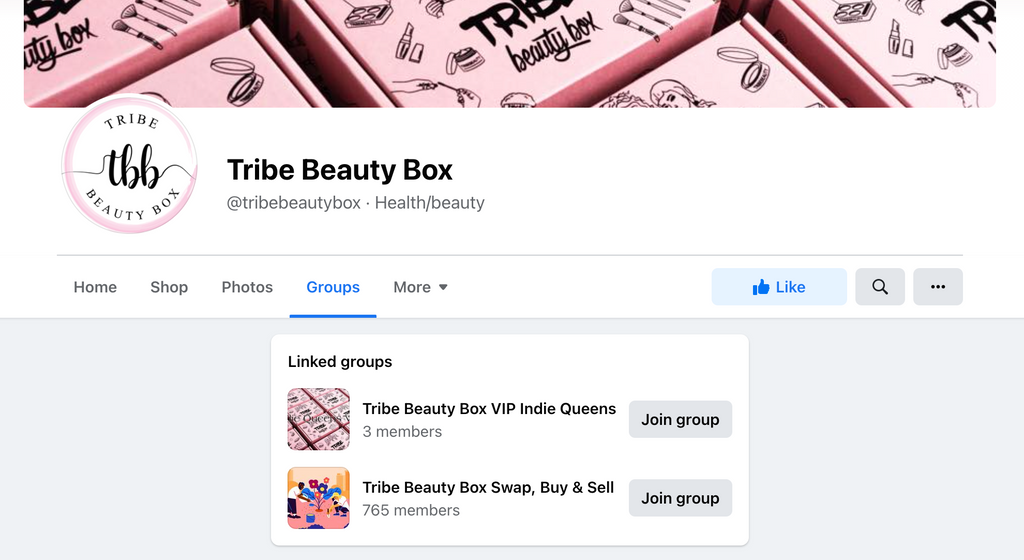 Tribe Beauty Box的Facebook店铺