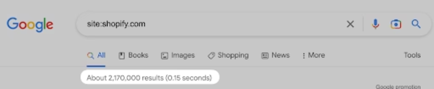 Shopify在谷歌搜索中