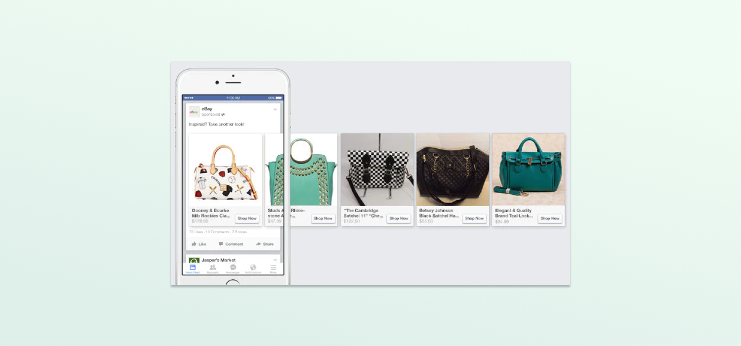 iPhone收集屏幕上的手袋购买界面