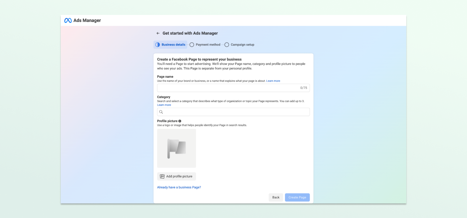 Meta广告管理器界面