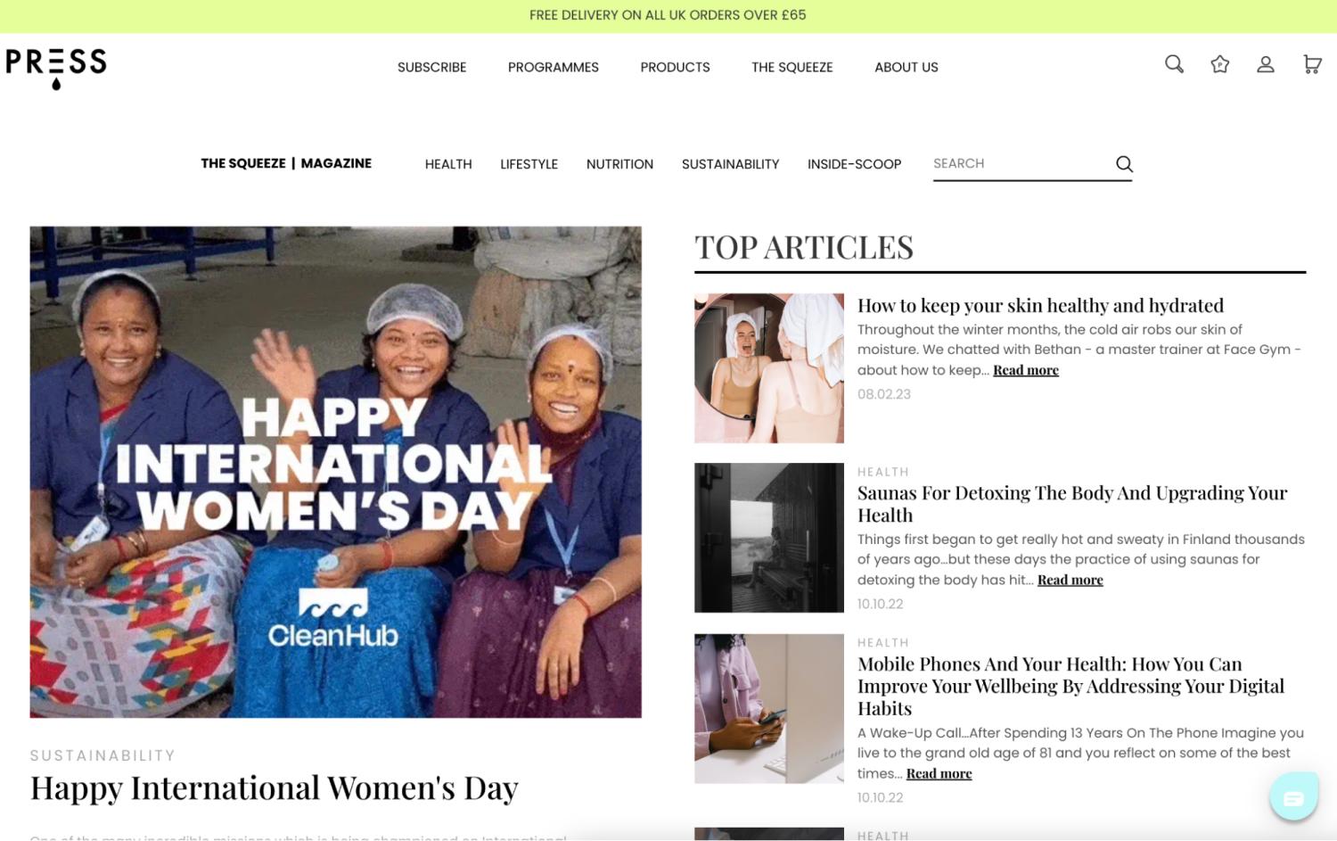 电子商务博客示例