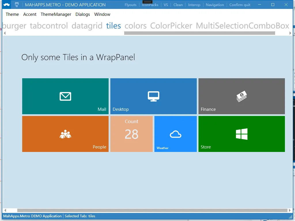 一组开源、免费、Metro风格的 WPF UI 控件库 - MahApps.Metro
