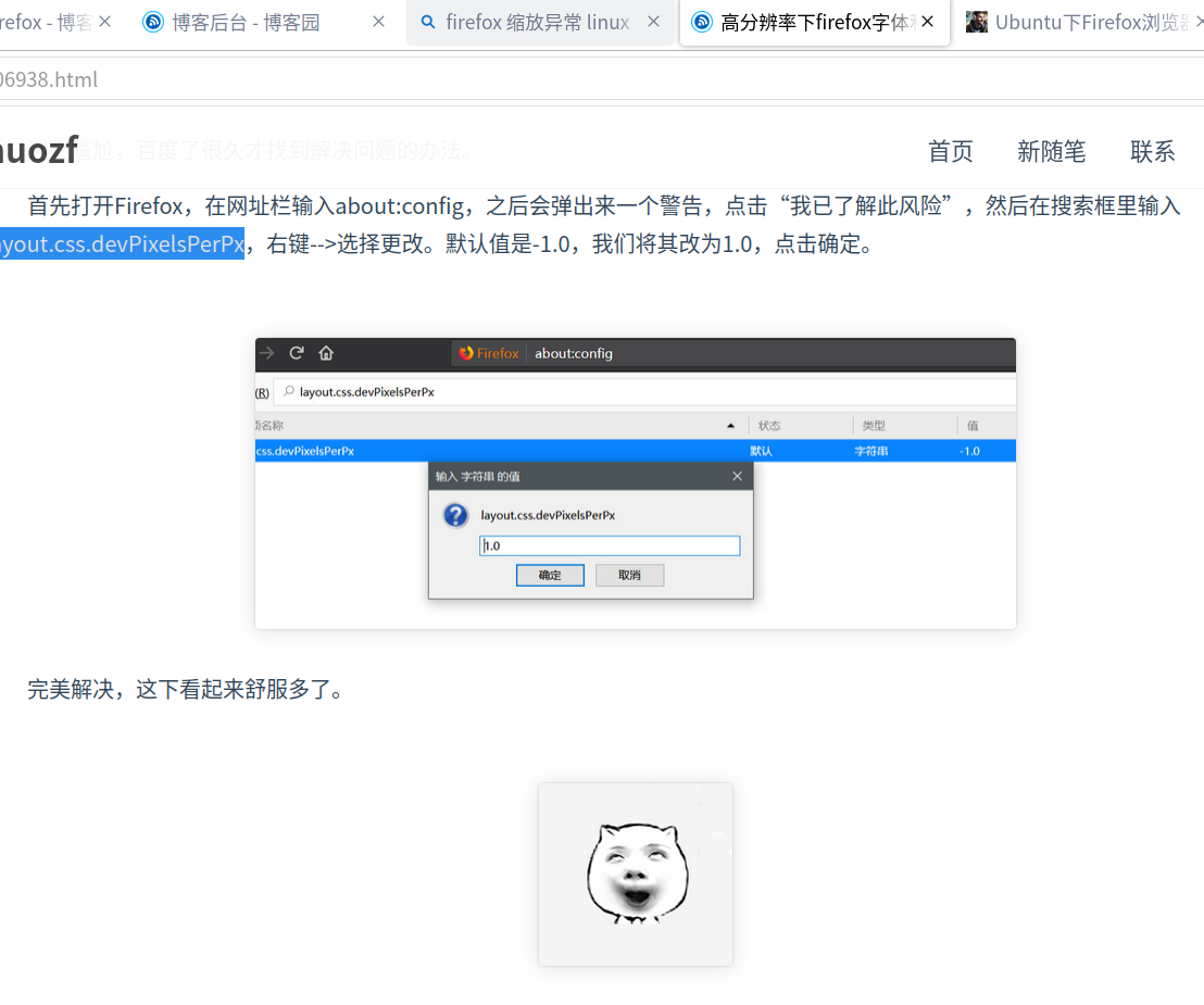 firefox浏览器deepin20.9下缩放异常