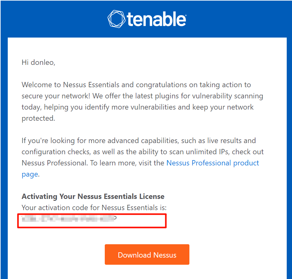 邮件获取激活码