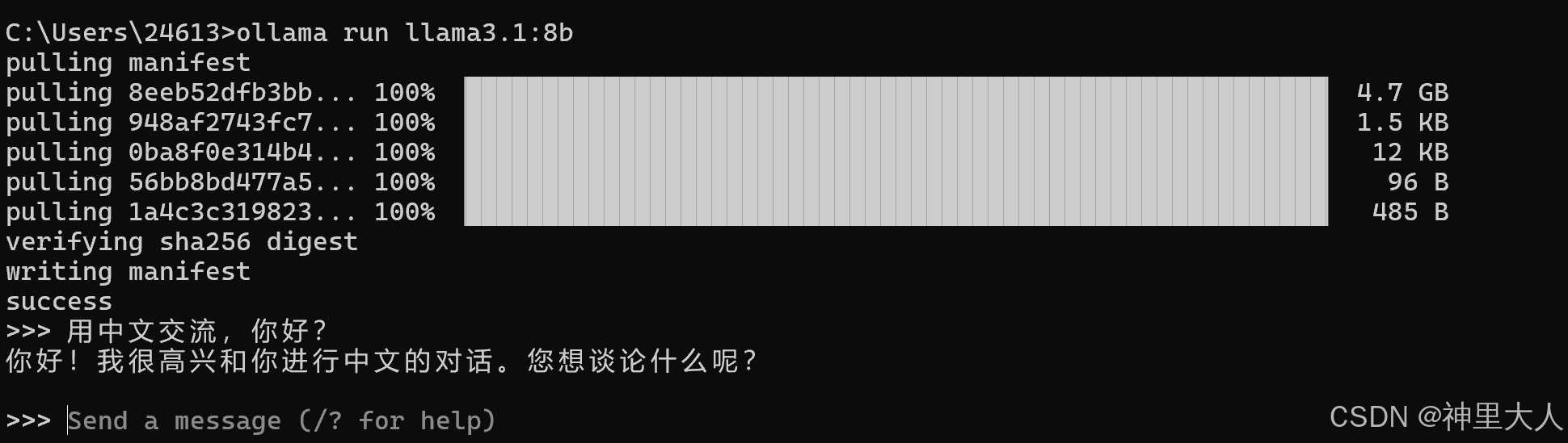 记录一次本地安装AI ollama大模型数据对话 的经历