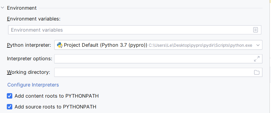 Pycharm：在工程目录下新建一个Python.exe