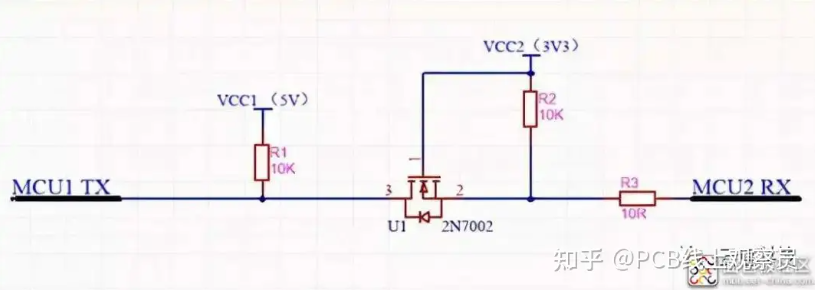 兩個不同工作電壓下的MCU之間，是怎樣進行串列埠通訊的