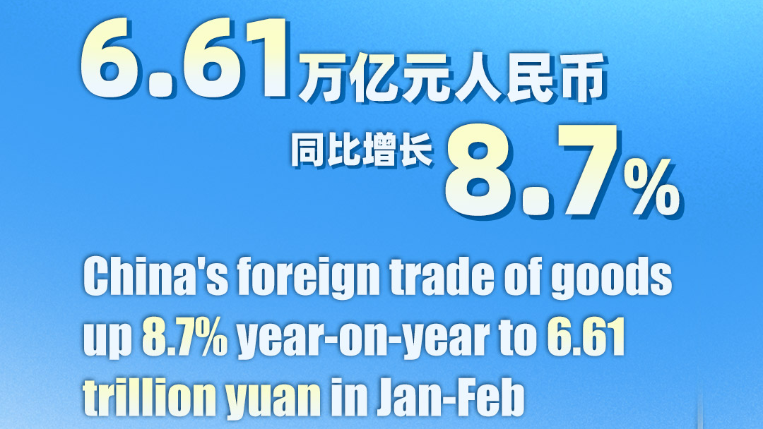 China&#39;s foreign trade up 8.7% in Jan-Feb period 1-2月中国外贸增长8.7%