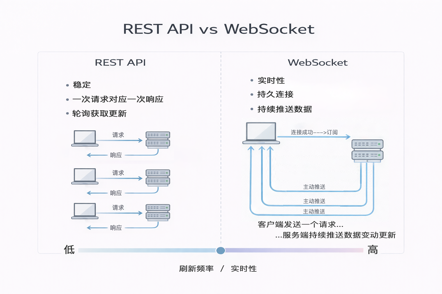 REST vs WebSocket 使用边界图