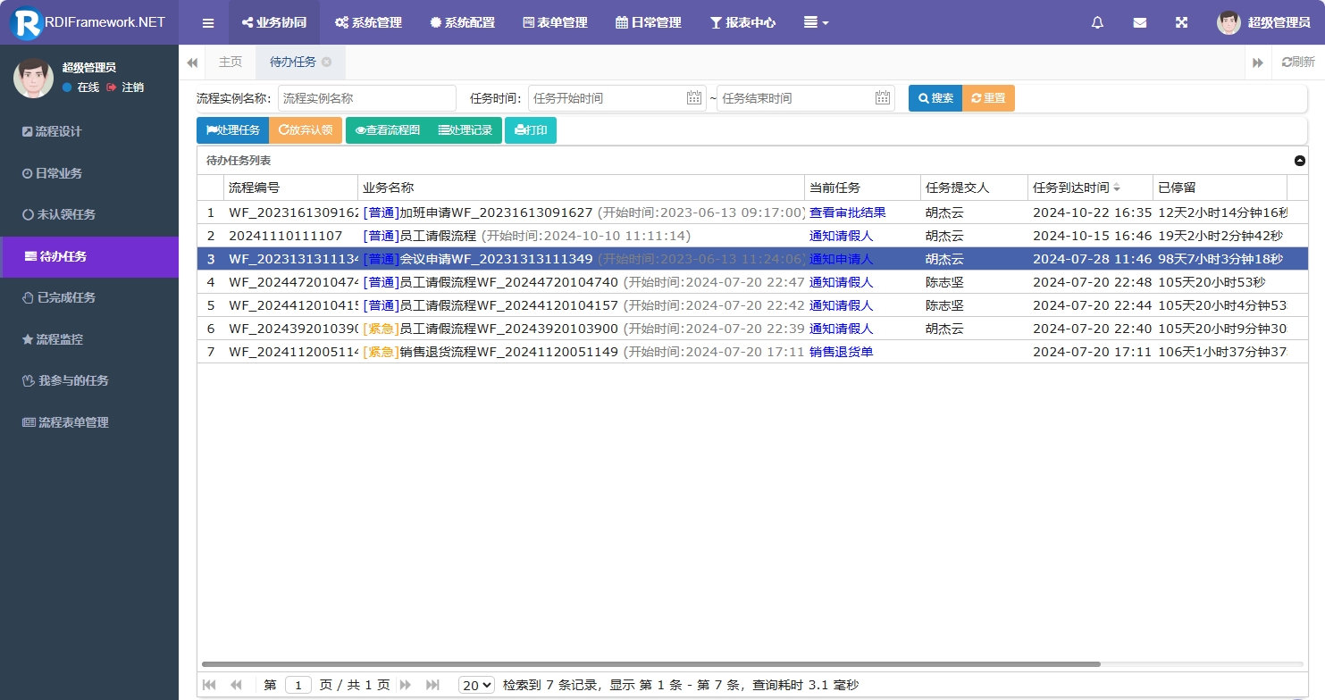 Web待办任务