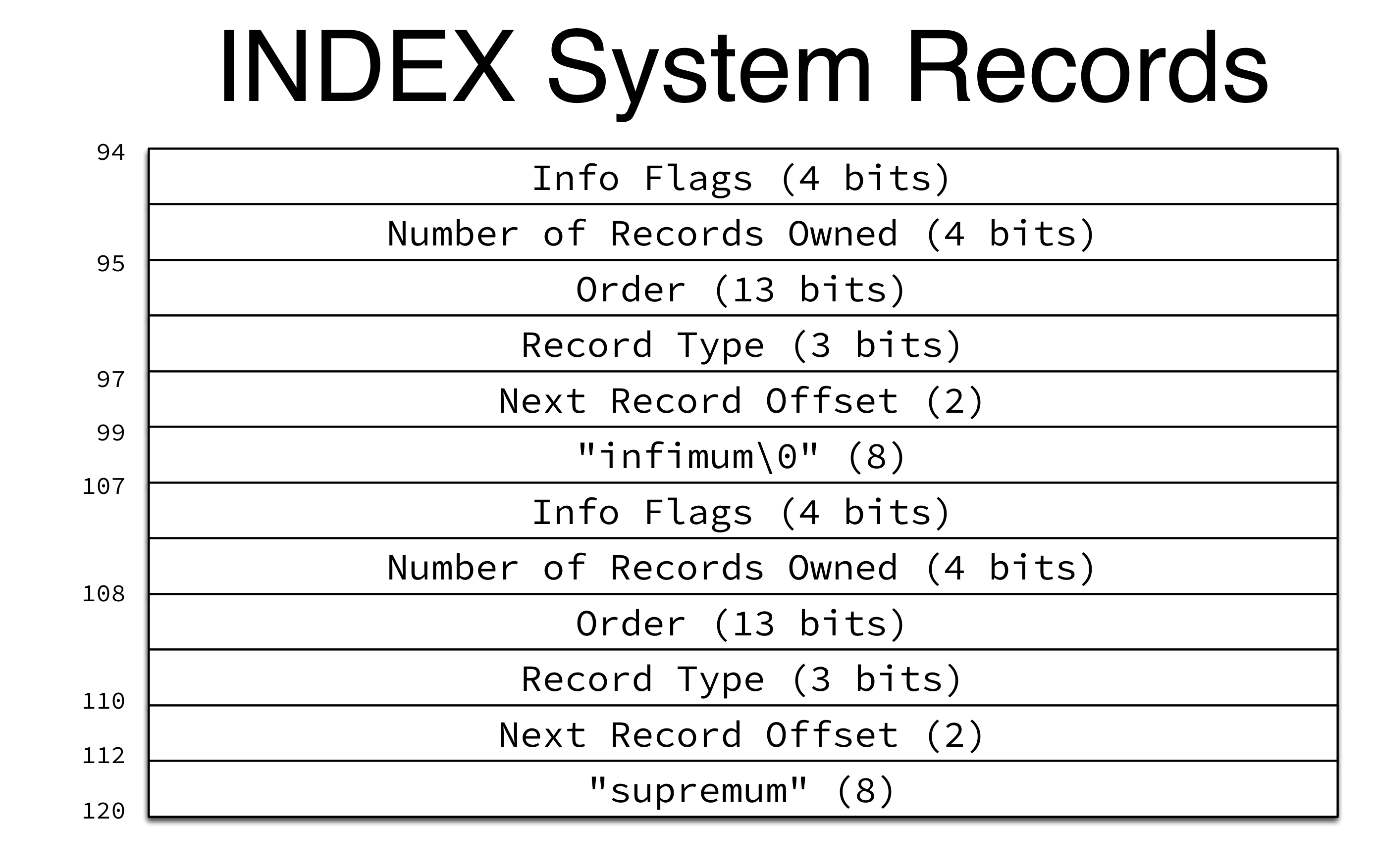 INDEX System Records