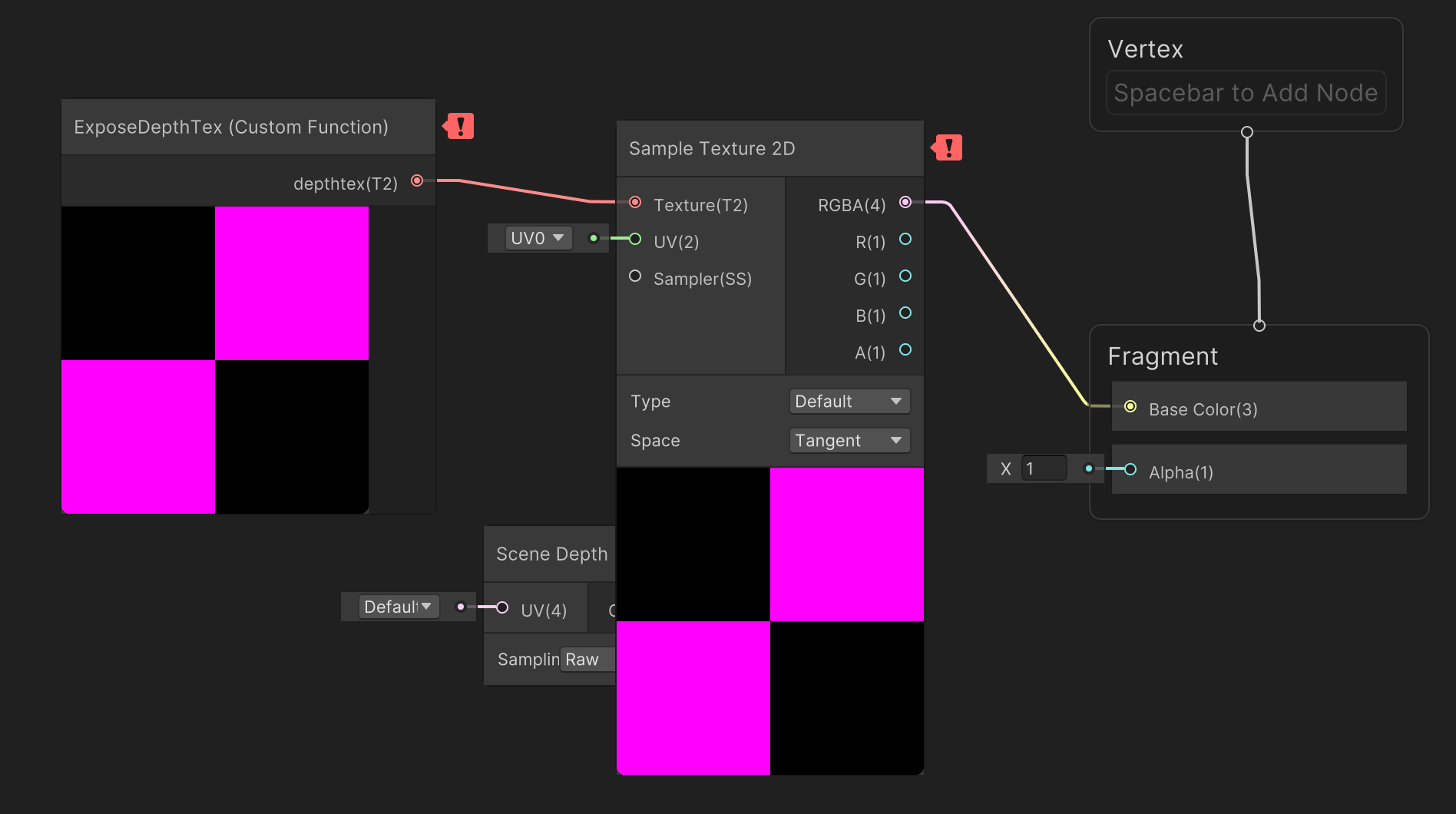 【狗屎URP】在 Shader Graph 中获取 _CameraDepthTexture