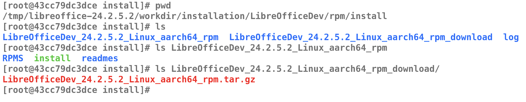 libreoffice24.2--arm环境源码编译--构建RPM包