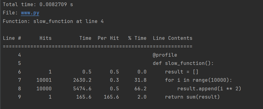 line_profiler,Python代码性能分析库 - 北京测试菜鸟 - 博客园