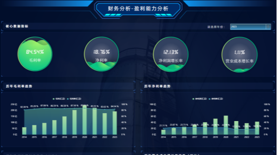 财务主题数据分析-企业盈利能力分析