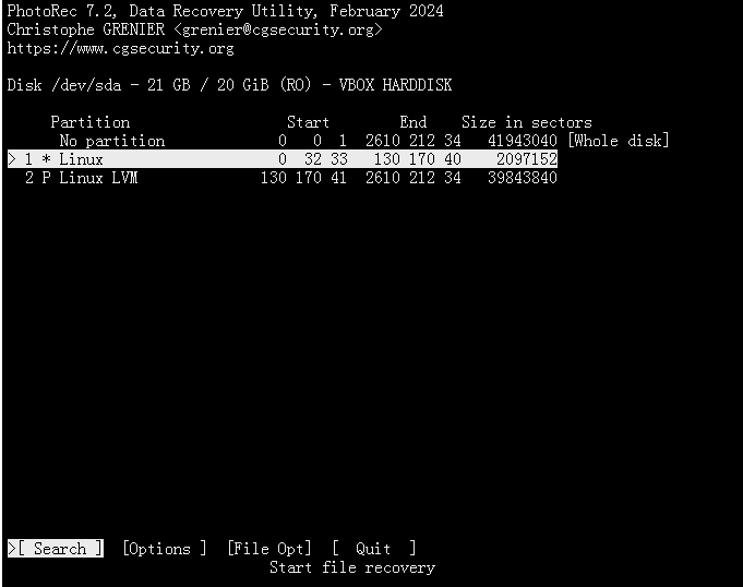 Testdisk photorec Leihongnu 