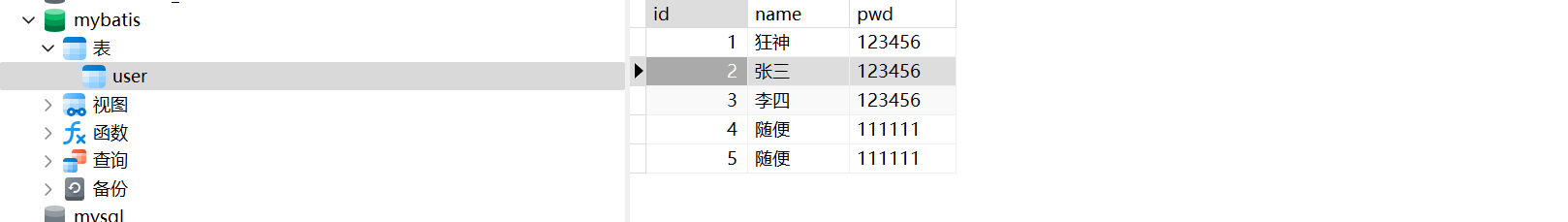 MyBatis的增删改查实现