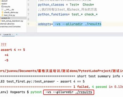 Pytest配置文件pytest.ini