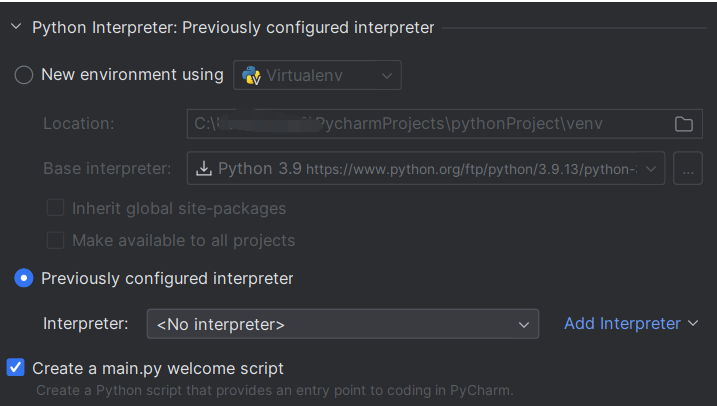 PyCharm2023版本之后使用本地conda已存在环境的步骤方法