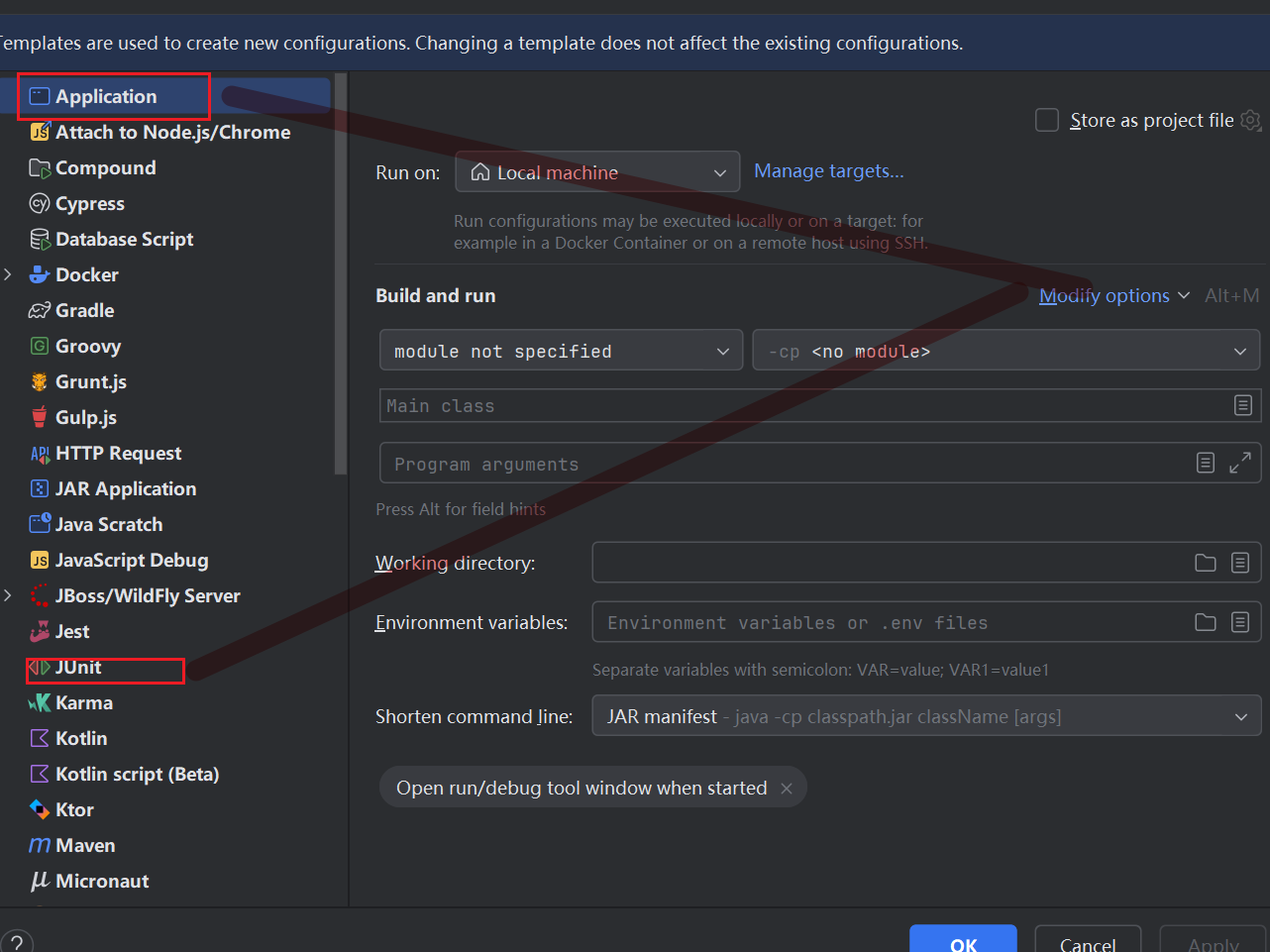 Error running ‘Application’Command line is too long