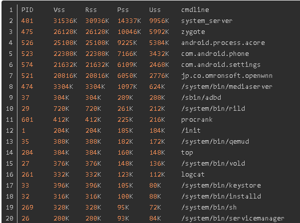 理解 Linux 内存 VSS RSS PSS USS