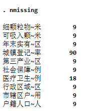 stata 检查哪些变量有缺失值