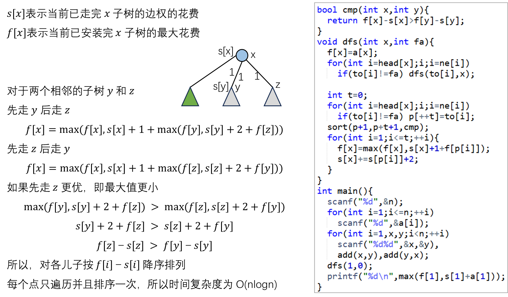 E60 树形DP+贪心 P3574 [POI2014] FAR-FarmCraft