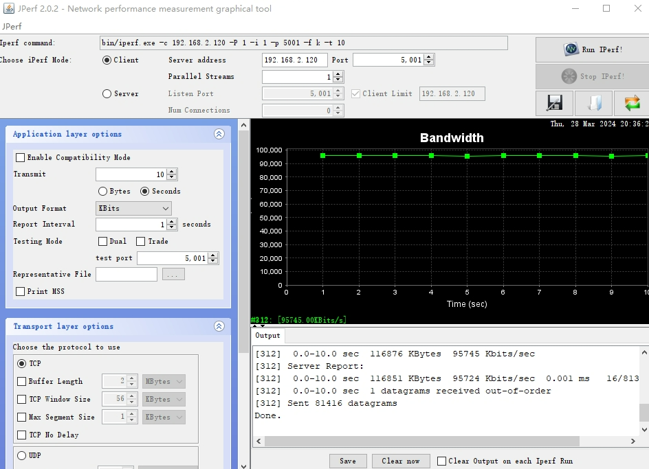 02-基于STM32F407MAC与DP83848实现以太网通讯六（IPerf网络速度测试）