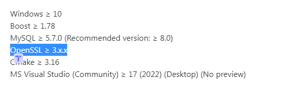 cmake openssl 生成失败