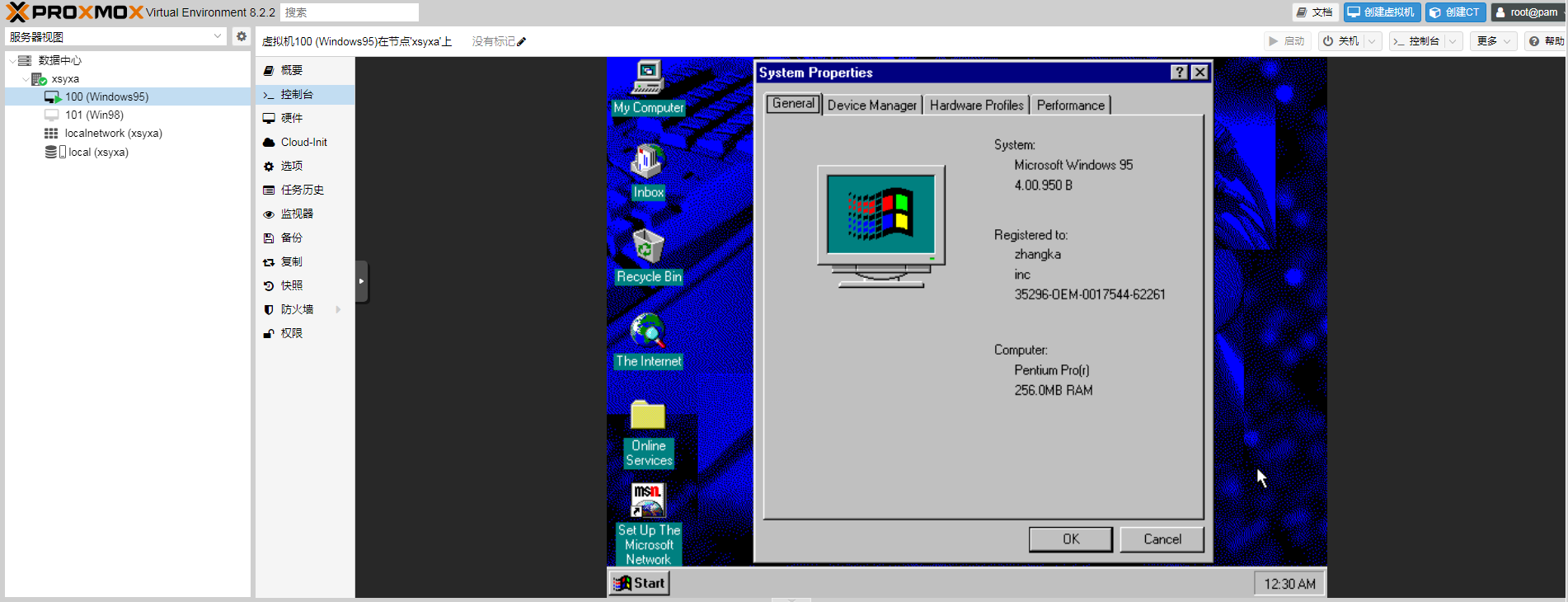 PVE安装Windows 95报错 while initializing device IOS