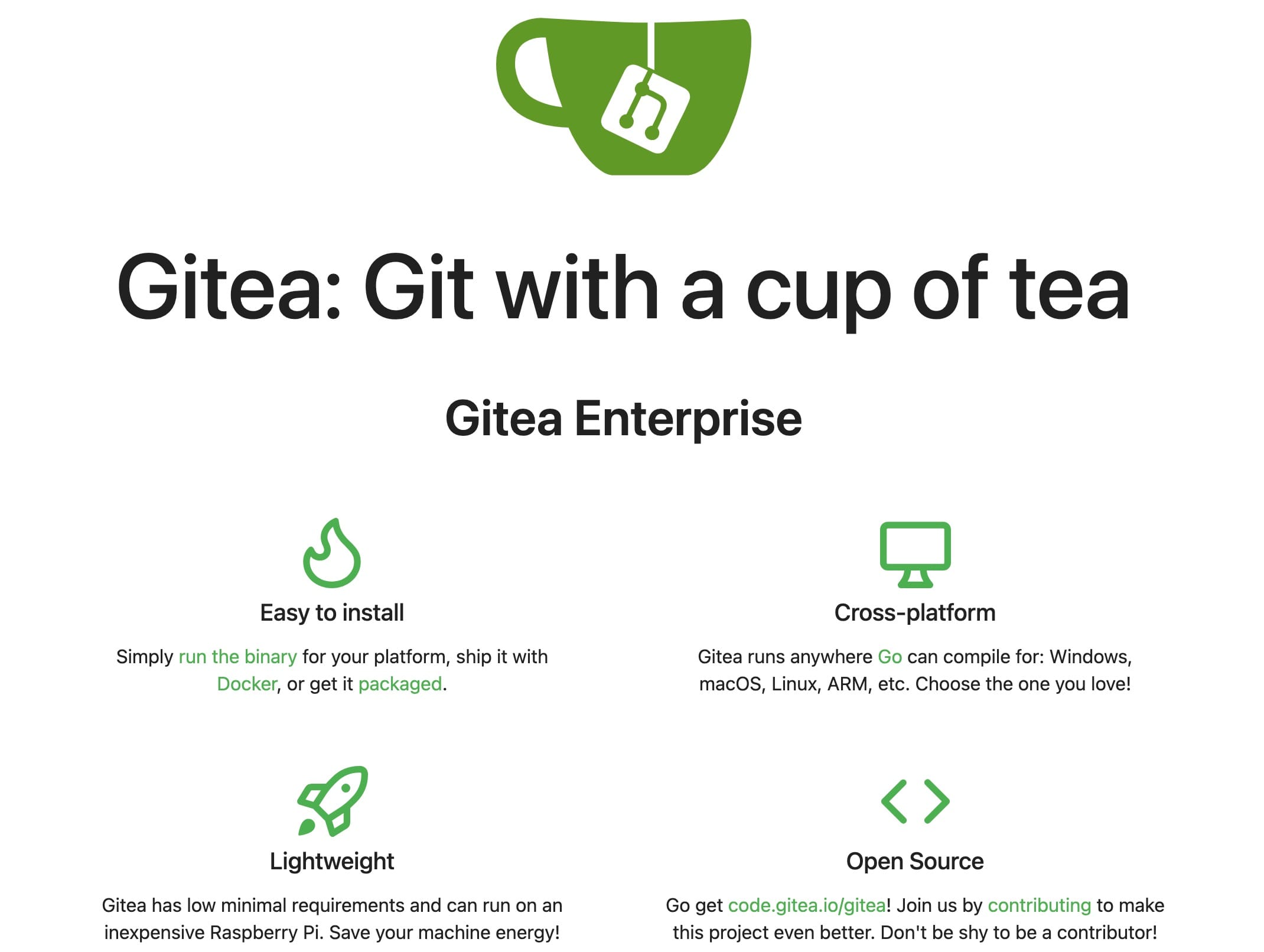 Gitea Enterprise 23.0.0 (Linux, macOS, Windows) - 本地部署的企业级 Gti 服务