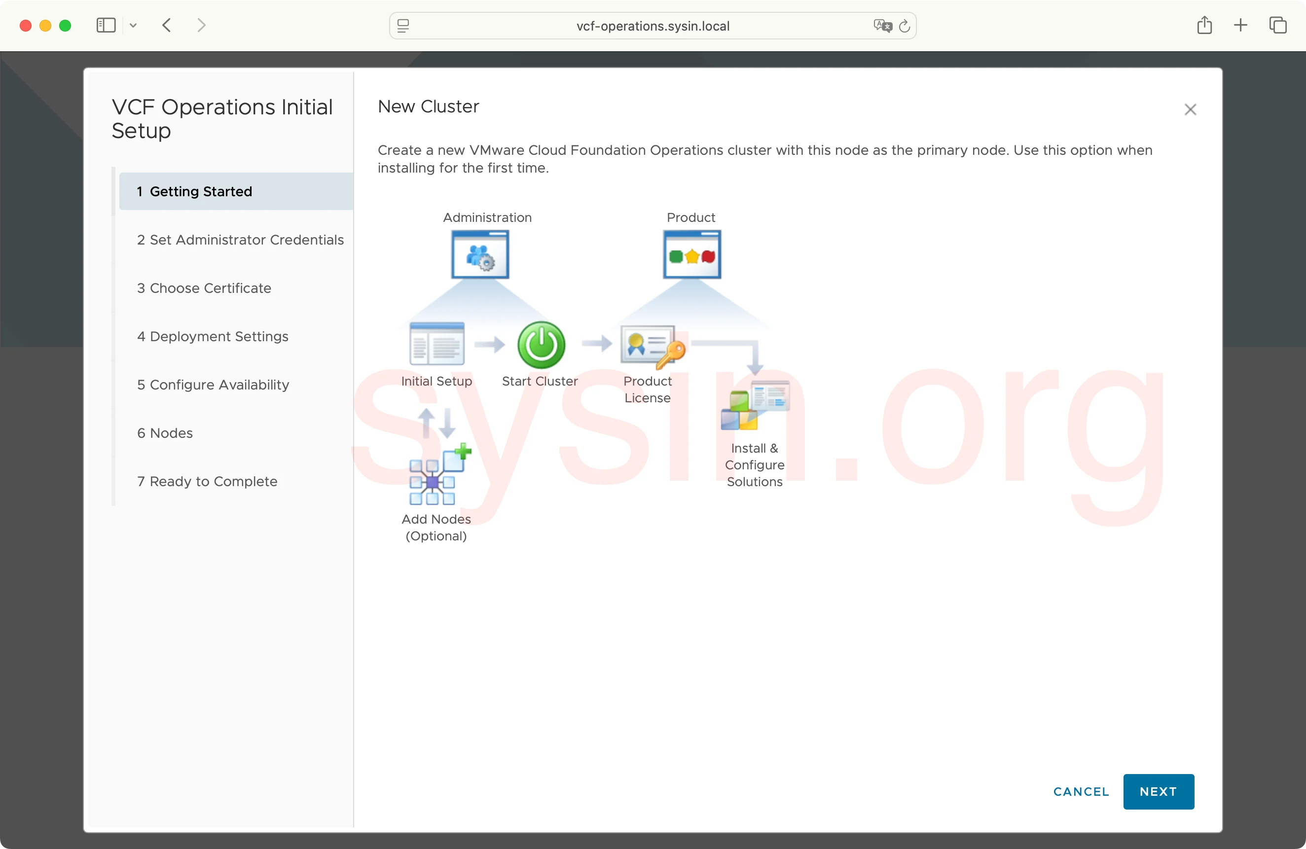 VCF-Operations-SYSIN