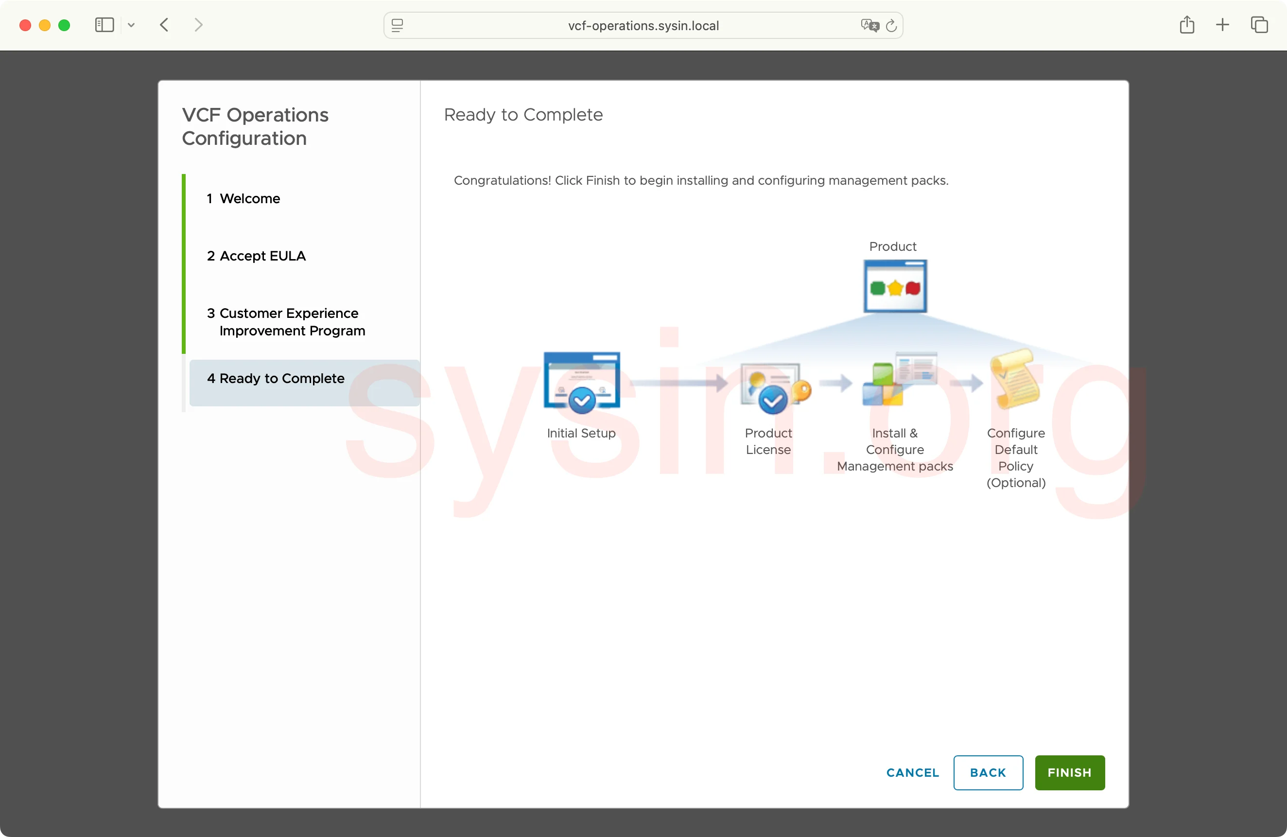 VCF-Operations-SYSIN