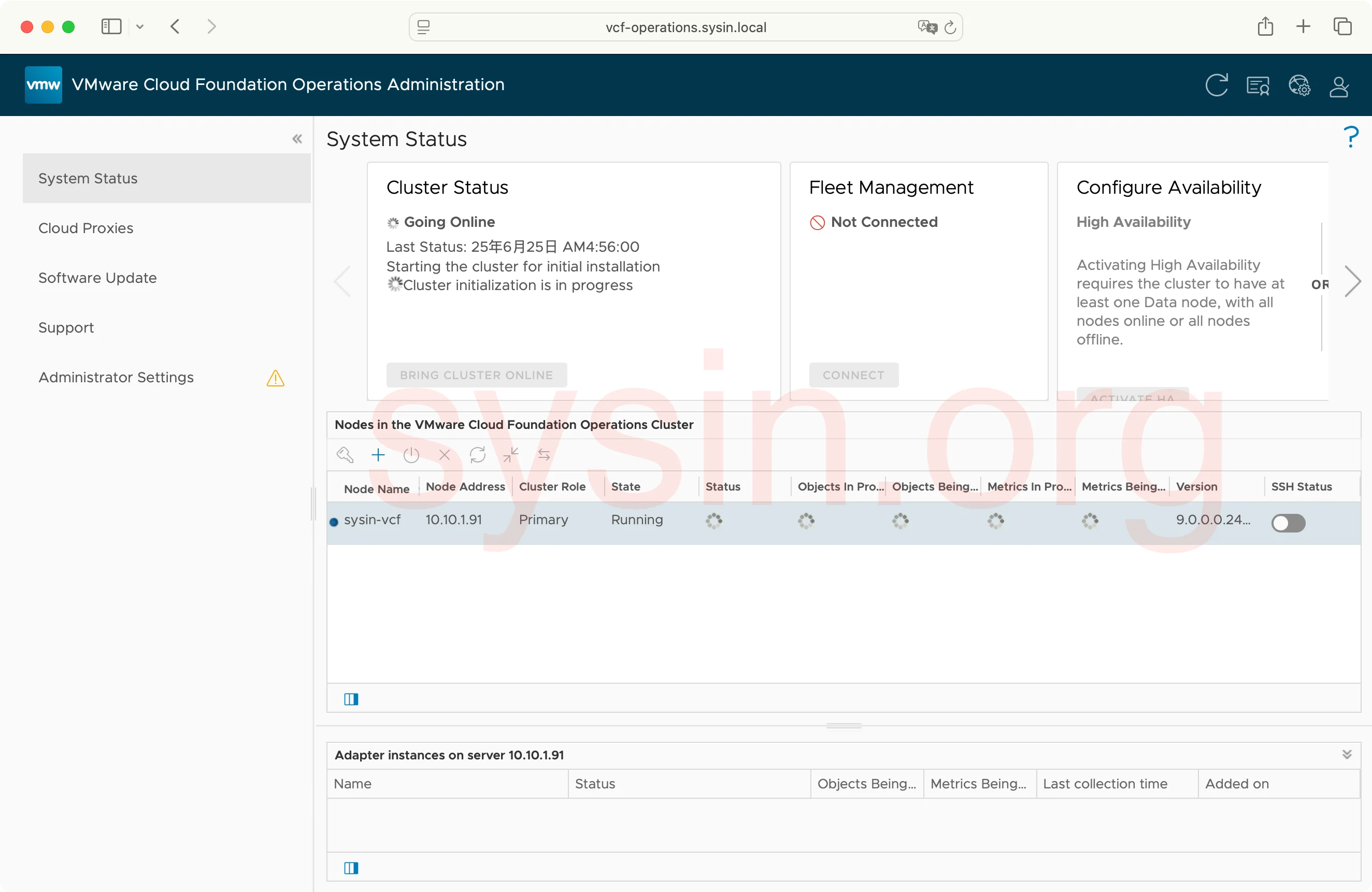 VCF-Operations-SYSIN
