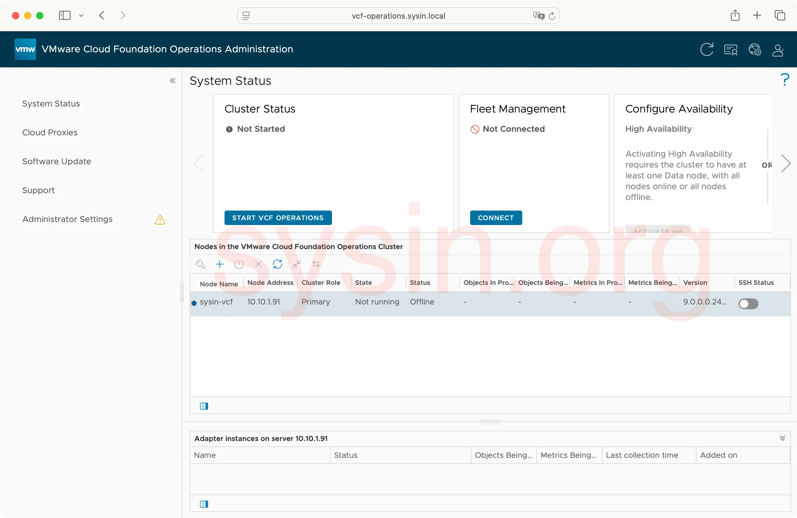 VCF-Operations-SYSIN
