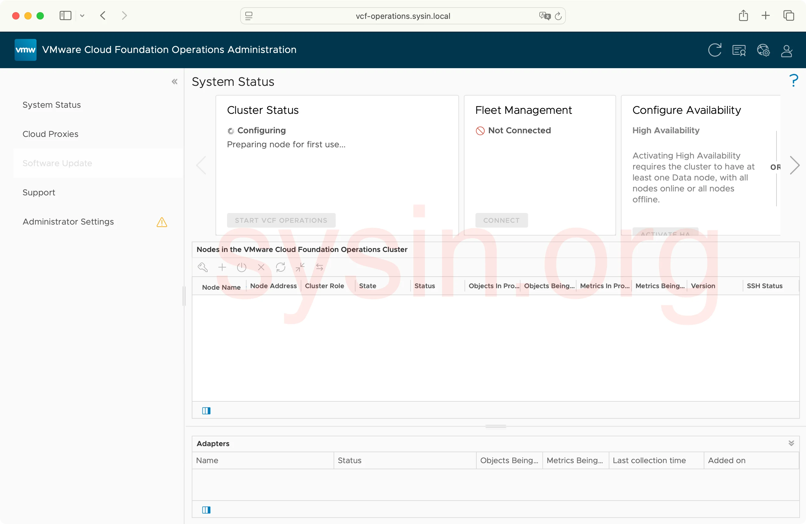 VCF-Operations-SYSIN