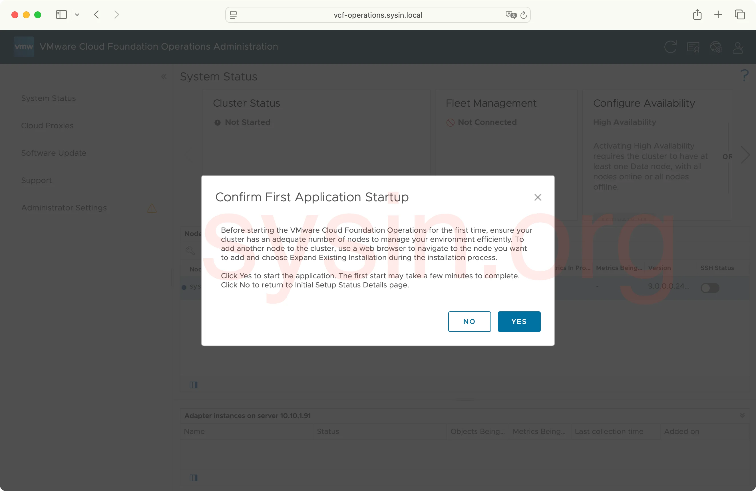 VCF-Operations-SYSIN