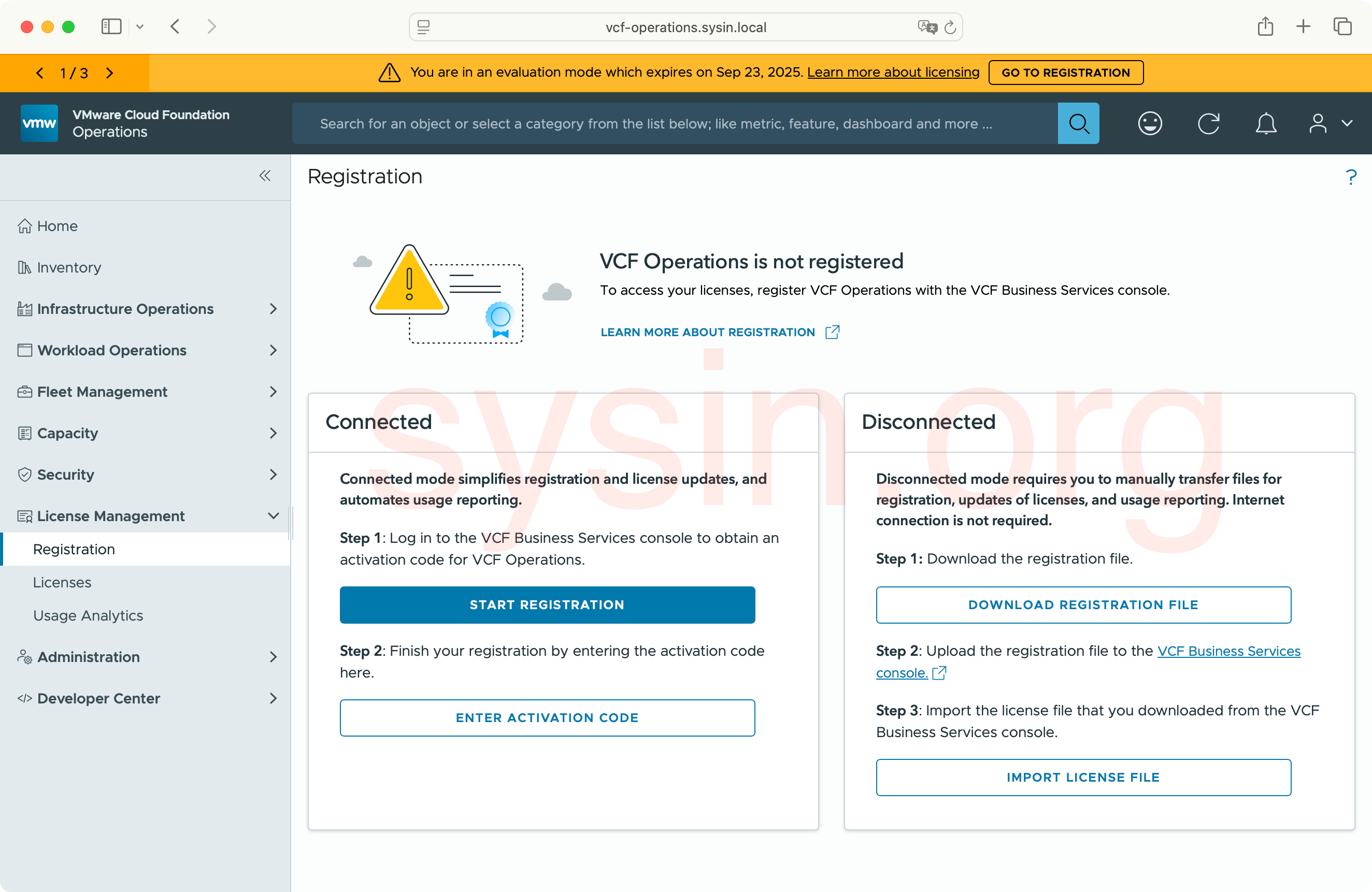 VCF-Operations-SYSIN