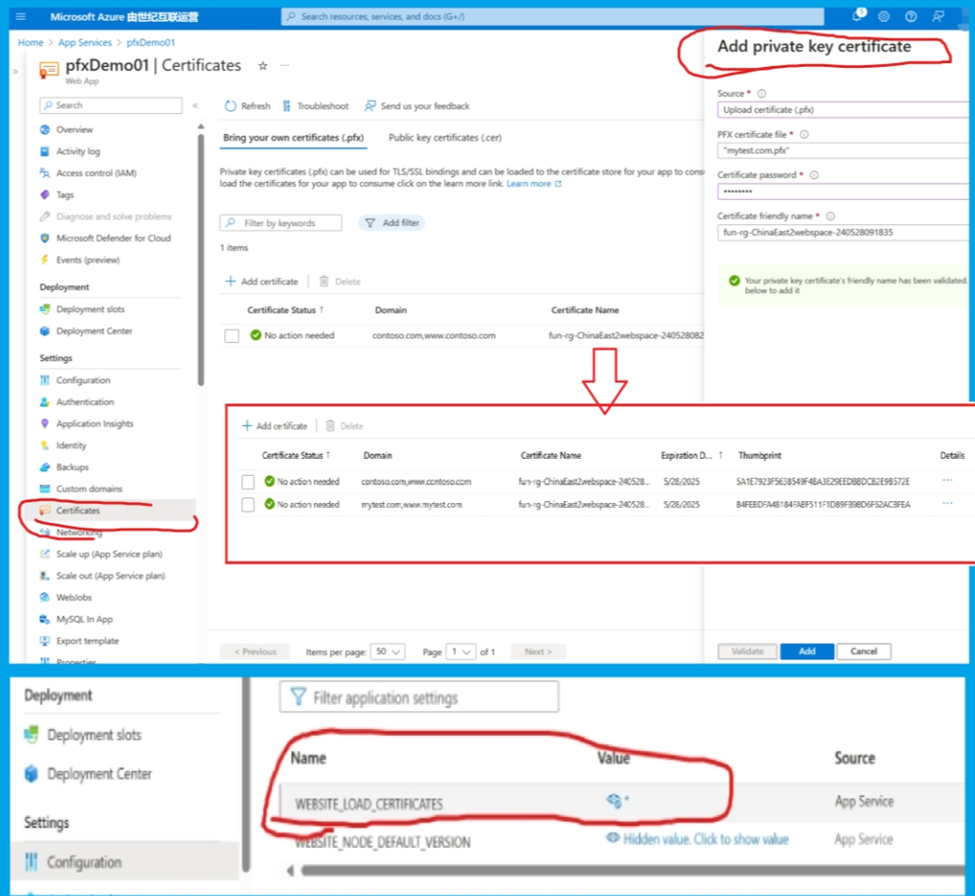 【Azure App Service】.NET程式碼實驗App Service應用中獲取TLS/SSL 證書 (App Service Windows)