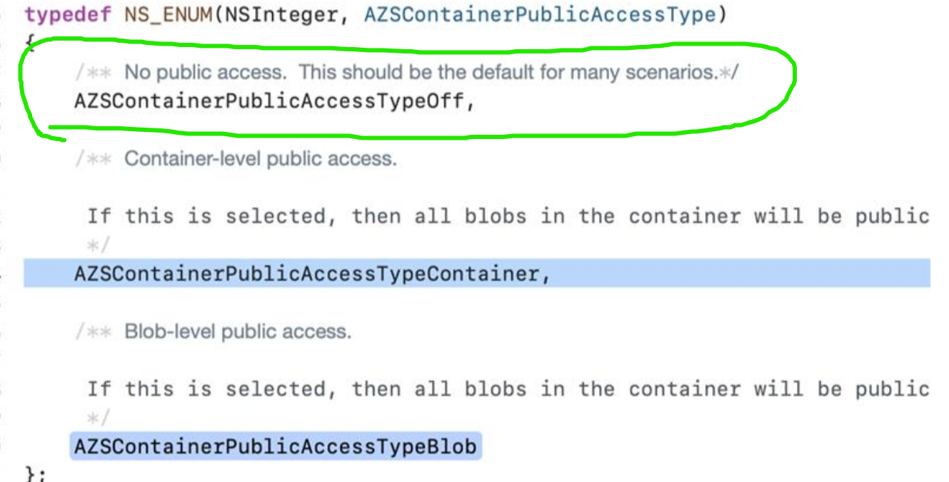 【Azure Blob】关闭Blob 匿名访问，iOS Objective-C SDK连接Storage Account报错