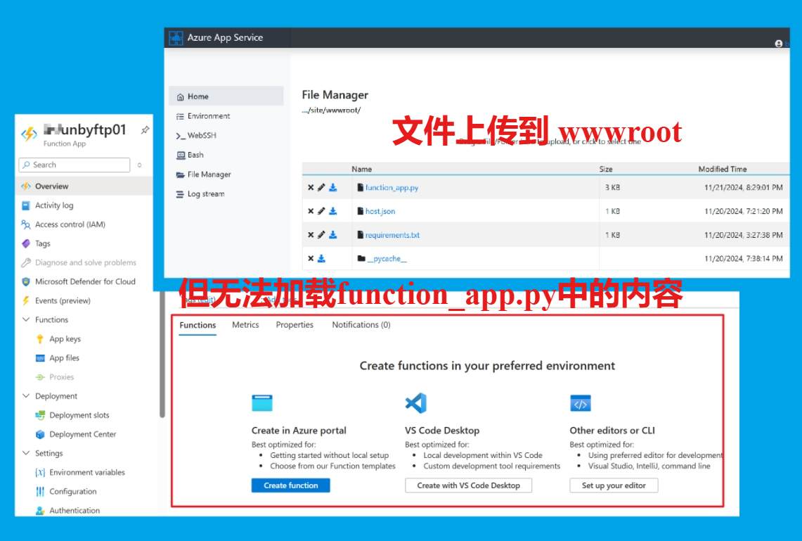 【Azure Function】FTP上傳了Python Function檔案後，無法在門戶頁面載入函式的問題