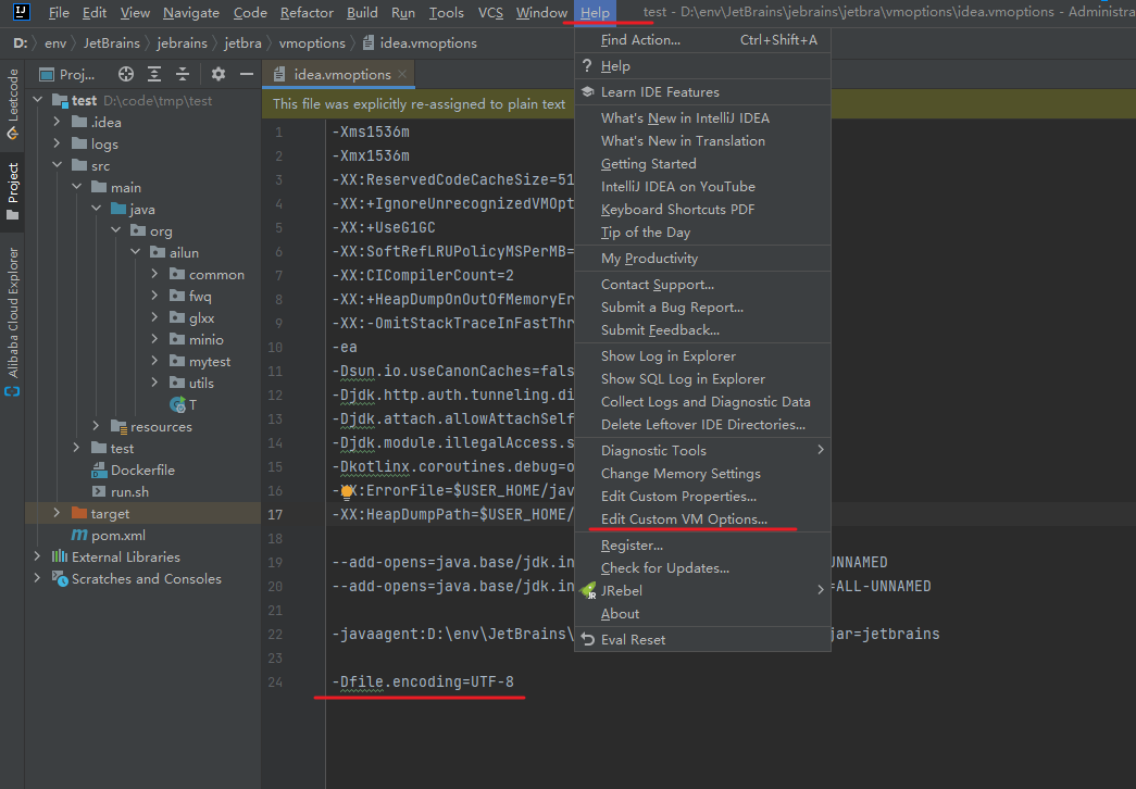 解决 Intellij IDEA docker 插件查看日志中文日志信息乱码问题